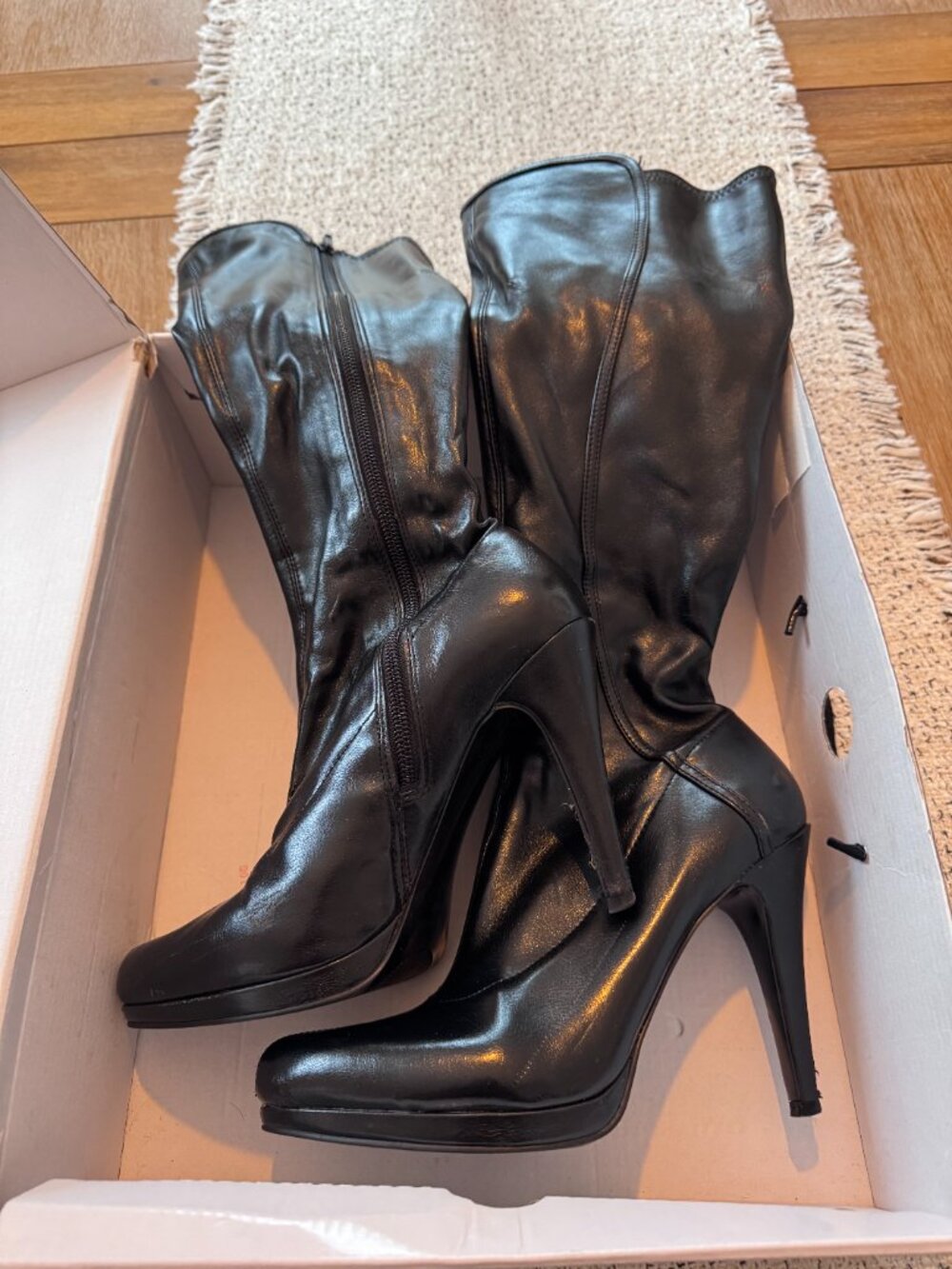 Nine West Women's Riseupo Tall Boots, Black - Size 7.5 - Picture 2 of 6
